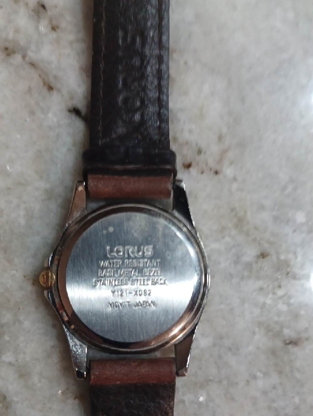 Lorus Mickey Mouse Gold-Tone Watch with Brown Leather Strap - Picture 2 of 2